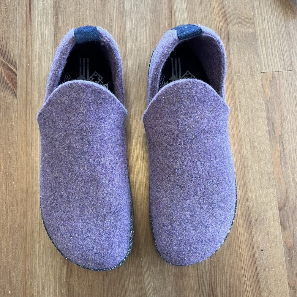 Asportuguesas Women's City Purple Slip On Wool Shoes Size 38 US 7-7.5 Cork Sole - Picture 8 of 11